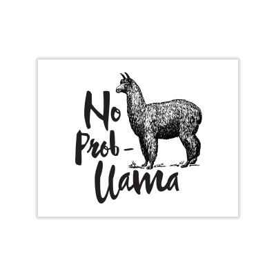 No Probllama Greeting Card