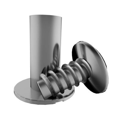 3.4 mm x 6.35 mm Silver Small Rivet