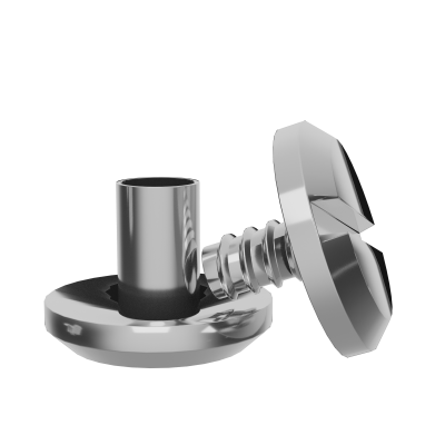 3.9 mm x 3.5 mm Silver Small Rivet