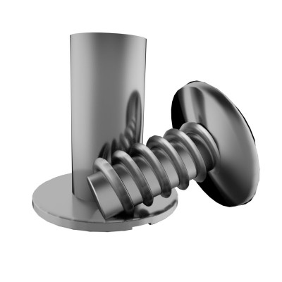 3.45 mm x 3.45 mm Silver Small Rivet