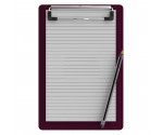 Memo Size 5 x 8 Aluminum Clipboard | Wine