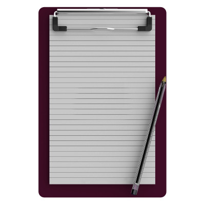 Memo Size 5 x 8 Aluminum Clipboard | Wine