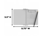 White Mini Novel ISO Clipboard - Slightly Damaged White Mini Novel ISO Clipboard - Slightly Damaged