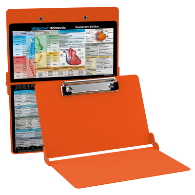 WhiteCoat Clipboard® - Orange Veterinary Medicine Edition