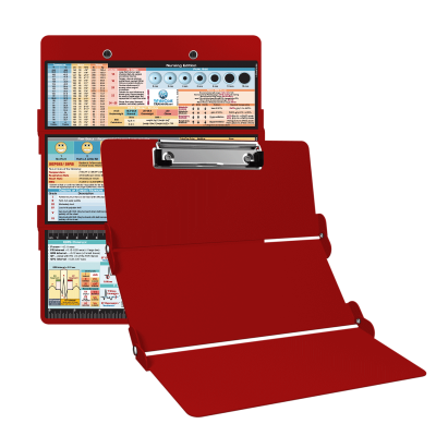 WhiteCoat Clipboard® Trifold - Red Nursing Edition