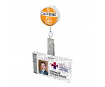 Prescription Caffeine Button Badge Reel 